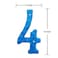 BetLight 55 Inch High Cast Iron House Number Solid Hammered Home Address NumbersElegant Blue FinishedNumber 4