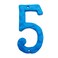 BetLight 55 Inch High Cast Iron House Number Solid Hammered Home Address NumbersElegant Blue FinishedNumber 5