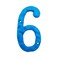 BetLight 55 Inch High Cast Iron House Number Solid Hammered Home Address NumbersElegant Blue FinishedNumber 6