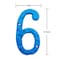 BetLight 55 Inch High Cast Iron House Number Solid Hammered Home Address NumbersElegant Blue FinishedNumber 6