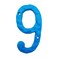 BetLight 55 Inch High Cast Iron House Number Solid Hammered Home Address NumbersElegant Blue FinishedNumber 9