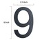 BetLight 6 Inch House Numbers Modern Floating Stainless Steel Home Address Number Elegant Black FinishNumber 9