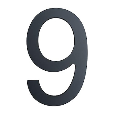 BetLight 6 Inch House Numbers Modern Floating Stainless Steel Home Address Number Elegant Black FinishNumber 9