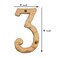 BetLight 6 Inch House Numbers Solid Cast Iron Address Number Unique Hammer Appearance with Elegant Golden Finish Number 3