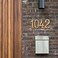 BetLight 6 Inch House Numbers Solid Cast Iron Address Number Unique Hammer Appearance with Elegant Golden Finish Number 3