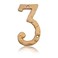 BetLight 6 Inch House Numbers Solid Cast Iron Address Number Unique Hammer Appearance with Elegant Golden Finish Number 3