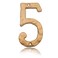 BetLight 6 Inch House Numbers Solid Cast Iron Address Number Unique Hammer Appearance with Elegant Golden Finish Number 5