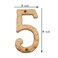 BetLight 6 Inch House Numbers Solid Cast Iron Address Number Unique Hammer Appearance with Elegant Golden Finish Number 5