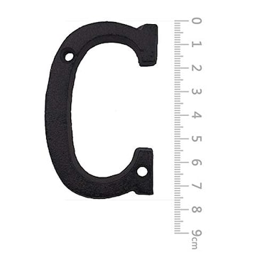 BetLight House Address Letters 3 Inch High Innovative Wrought Iron Numbers Vintage Nail on Die Cast Mailbox Letter C