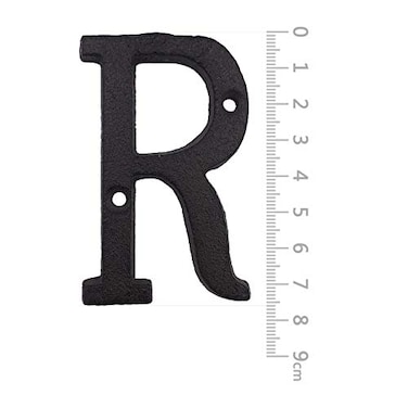 BetLight House Address Letters 3 Inch High Innovative Wrought Iron Numbers Vintage Nail on Die Cast Mailbox LettersLetter R
