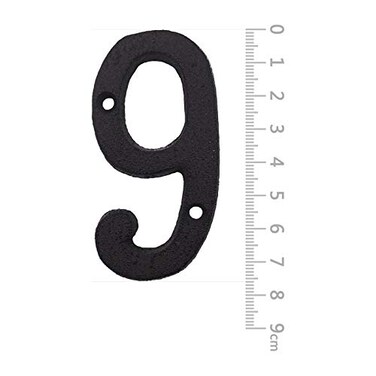 BetLight House Numbers 3 Inch Innovative Wrought Iron Numbers Vintage Nail on Die Cast Mailbox NumbersNumber 9