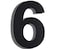 Cobata Modern House Numbers for Outside12 Inch High Stainless Steel Home Address NumbersFloating AppearanceEasy to InstallBlackNumber 6