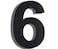 Cobata Modern House Numbers for Outside12 Inch High Stainless Steel Home Address NumbersFloating AppearanceEasy to InstallBlackNumber 6