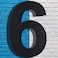 Cobata Modern House Numbers for Outside12 Inch High Stainless Steel Home Address NumbersFloating AppearanceEasy to InstallBlackNumber 6