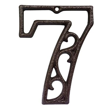 TripDock Decorative House Numbers46 Inch High Rustic Cast Iron Home Address Number Number 7
