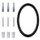 Deamos Floating Modern House Numbers 5 inch Zinc Alloy Home Address Number for Outside House with Reflective Paint Finish Black Floating Mount or Flush Mount