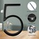 Deamos Floating Modern House Numbers 5 inch Zinc Alloy Home Address Number for Outside House with Reflective Paint Finish Black Floating Mount or Flush Mount
