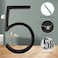 Deamos Floating Modern House Numbers 5 inch Zinc Alloy Home Address Number for Outside House with Reflective Paint Finish Black Floating Mount or Flush Mount