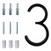 Deamos Floating Modern House Numbers 5 inch Zinc Alloy Home Address Number for Outside House with Reflective Paint Finish Black Floating Mount or Flush Mount