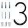 Deamos Floating Modern House Numbers 5 inch Zinc Alloy Home Address Number for Outside House with Reflective Paint Finish Black Floating Mount or Flush Mount