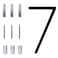 Deamos Floating Modern House Numbers 5 inch Zinc Alloy Home Address Number for Outside House with Reflective Paint Finish Black Floating Mount or Flush Mount