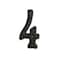 HOMUS House Address Numbers 4 Inch Height Cast Iron House Number Rustproof Black Finish Number 4