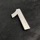 UTMOCO House Number 6 Inch Stainless Steel Floating Home Address Number Rustproof Easy Install Silver Number 1