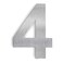 UTMOCO House Number 6 Inch Stainless Steel Floating Home Address Number Rustproof Easy Install Silver Number 4