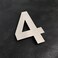 UTMOCO House Number 6 Inch Stainless Steel Floating Home Address Number Rustproof Easy Install Silver Number 4