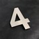 UTMOCO House Number 6 Inch Stainless Steel Floating Home Address Number Rustproof Easy Install Silver Number 4