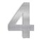 UTMOCO House Number 6 Inch Stainless Steel Floating Home Address Number Rustproof Easy Install Silver Number 4