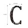 Jerrybaby 5 Inch House Letters Rustic Cast Iron Metal Home Address Number LettersUnique Hammered Look Letter C