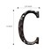 Jerrybaby 5 Inch House Letters Rustic Cast Iron Metal Home Address Number LettersUnique Hammered Look Letter C