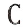 Jerrybaby 5 Inch House Letters Rustic Cast Iron Metal Home Address Number LettersUnique Hammered Look Letter C