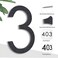 BUTUNITA Modern 8 Inch Black Metal House Numbers Floating Flush Mount Aluminum Number 3