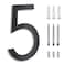 BUTUNITA Modern Black 8 Inch House Numbers Aluminum Flush Mount Address Numbers For Outside Door