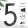 BUTUNITA Modern Black 8 Inch House Numbers Aluminum Flush Mount Address Numbers For Outside Door