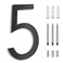 BUTUNITA Modern Black 8 Inch House Numbers Aluminum Flush Mount Address Numbers For Outside Door