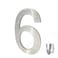 Bodicarson Stainless Steel House NumbersMetal Modern House NumbersMailbox Decor NumberSelfadhesive house Number 3Inch6 Silver