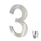 Bodicarson Stainless Steel House NumbersMetal Modern House NumbersMailbox Decor NumberSelfadhesive house Number3Inch3 Silver