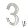 Bodicarson Stainless Steel House NumbersMetal Modern House NumbersMailbox Decor NumberSelfadhesive house Number3Inch3 Silver