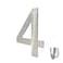 Bodicarson Stainless Steel House NumbersMetal Modern House NumbersMailbox Decor NumberSelfadhesive house Number3Inch4 Silver