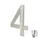Bodicarson Stainless Steel House NumbersMetal Modern House NumbersMailbox Decor NumberSelfadhesive house Number3Inch4 Silver