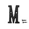 TripDock 3 Inch Wrought Iron House Number Matching Screws Included Black Letter M