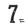 TripDock 3 Inch Wrought Iron House Number Matching Screws Included Black Number 7