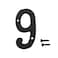 TripDock 3 Inch Wrought Iron House Number Matching Screws Included Black Number 9
