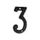TripDock 4 Inch House Numbers for Outside Cast Iron Metal Address Home Number Unique Craftsmanstyle Look Black Number 3