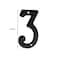 TripDock 4 Inch House Numbers for Outside Cast Iron Metal Address Home Number Unique Craftsmanstyle Look Black Number 3