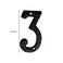 TripDock 4 Inch House Numbers for Outside Cast Iron Metal Address Home Number Unique Craftsmanstyle Look Black Number 3