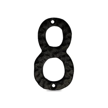 TripDock 4 Inch House Numbers for Outside Cast Iron Metal Address Home Number Unique Craftsmanstyle Look Black Number 8